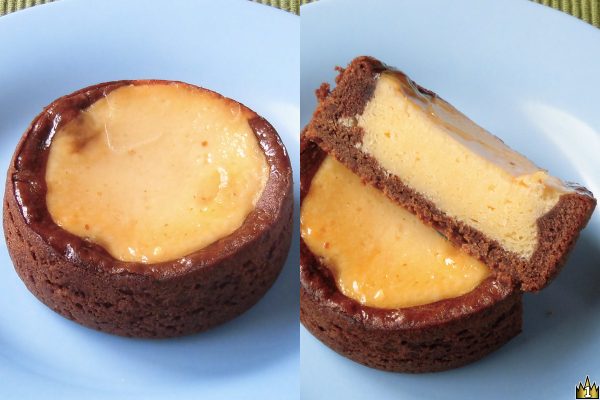 歯ごたえある生地をベースにチーズケーキとショコラケーキを組み合わせた3種の食感のタルト。