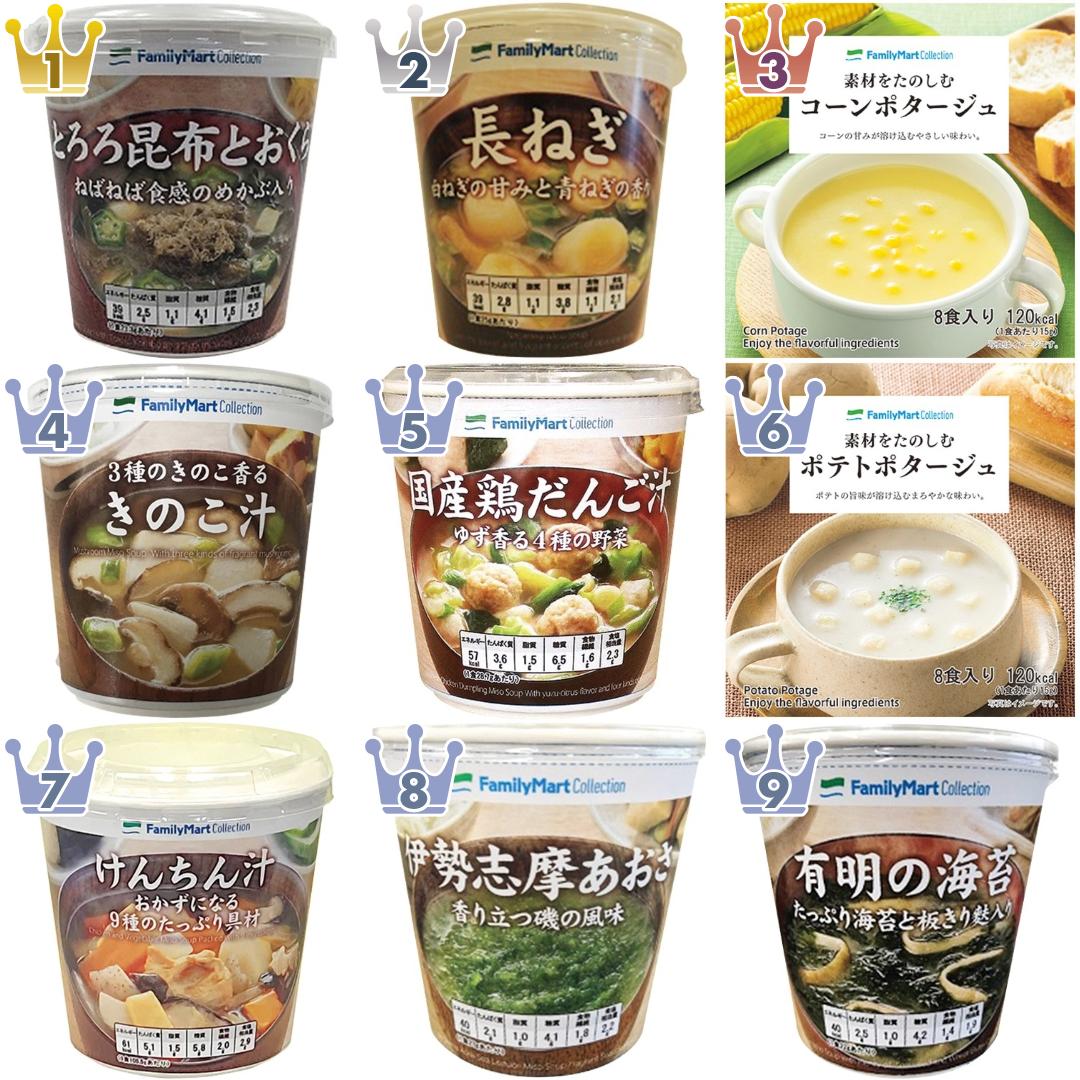 FamilyMart collectionのコンビニスープ・コンビニ味噌汁のランキング