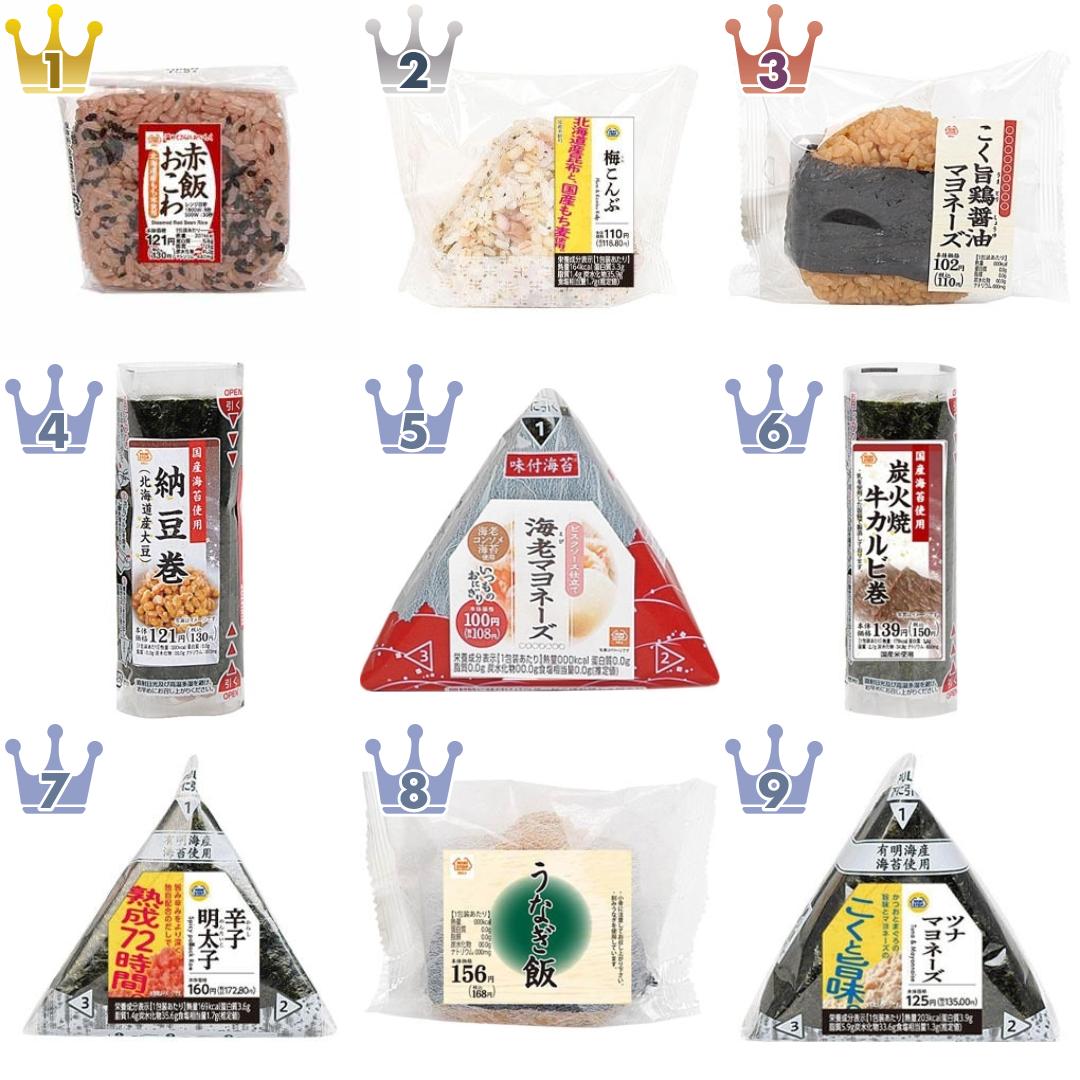 MINISTOP DELIのコンビニおにぎり・コンビニ手巻寿司のランキング