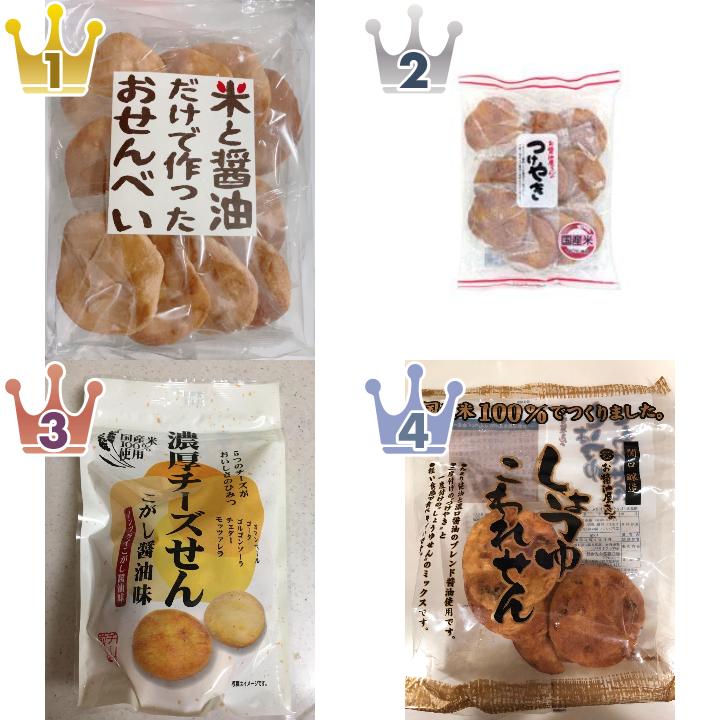 「関口醸造」の「せんべい・駄菓子」の食べたいランキング