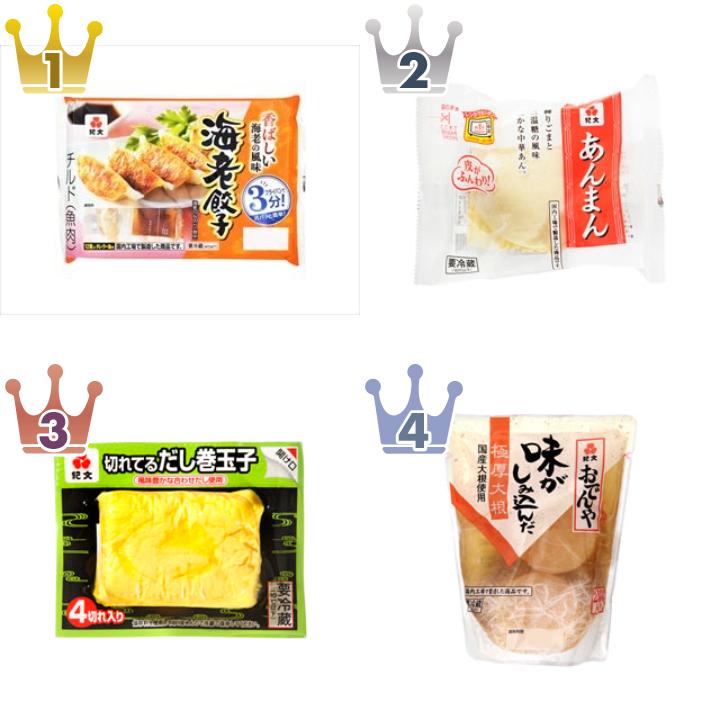 紀文食品の惣菜のランキング