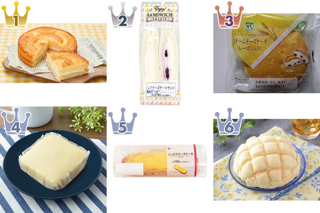 「#チーズケーキ」の「コンビニサンドイッチ・コンビニパン」のランキング