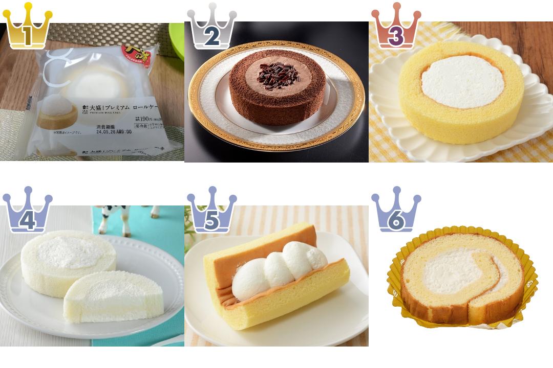 「#ロールケーキ」の「コンビニスイーツ」のランキング