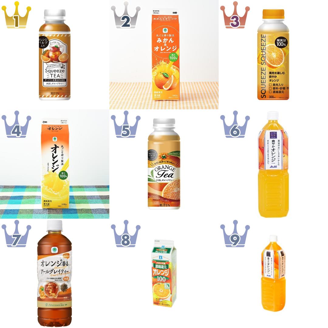 「#オレンジ味」の「コンビニドリンク・コンビニカップ飲料」のランキング