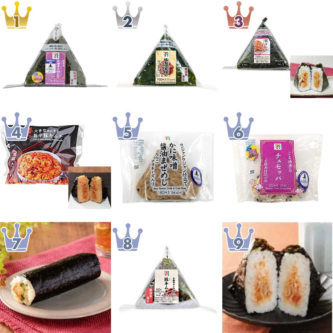 「#韓国風」の「コンビニおにぎり・コンビニ手巻寿司」のランキング