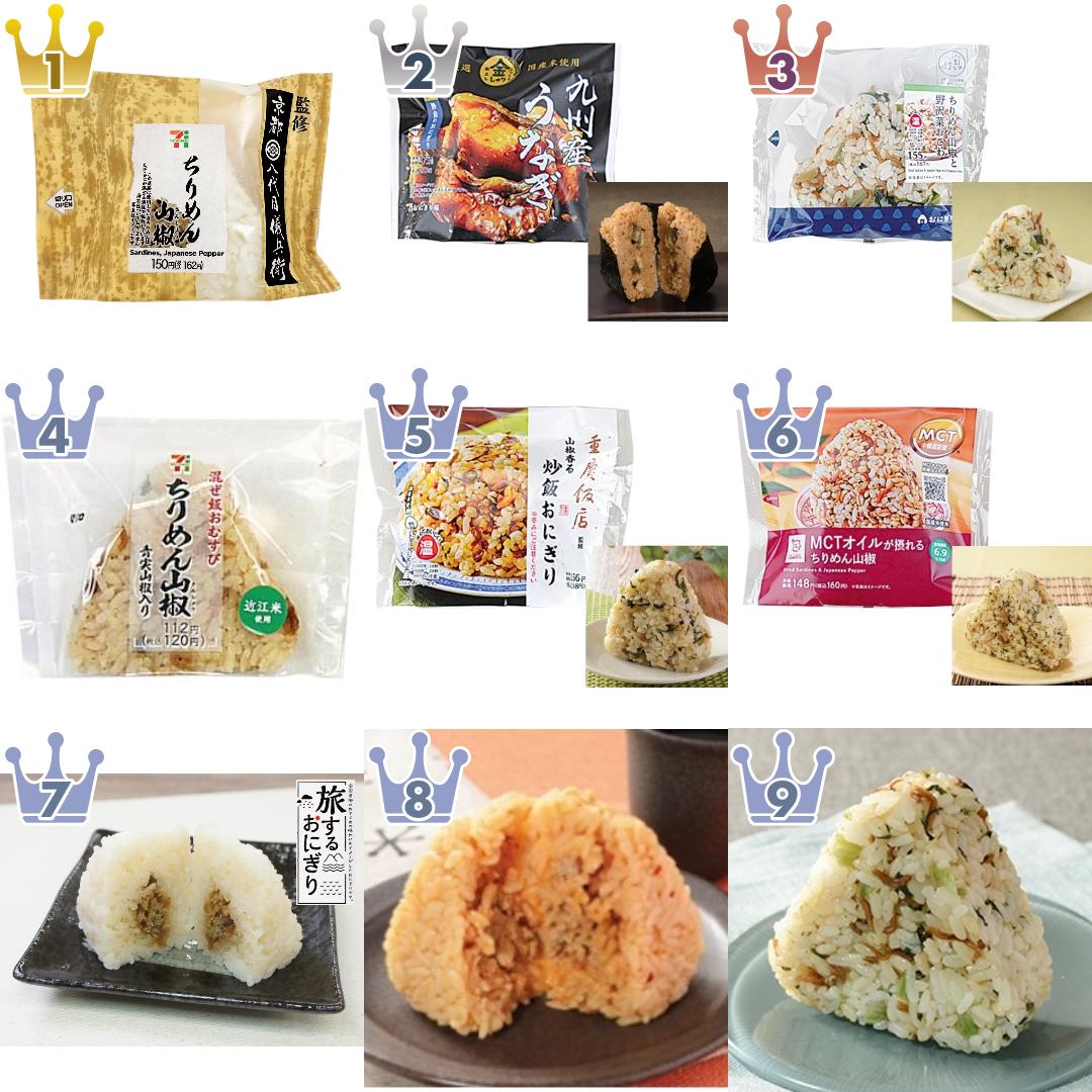 「#山椒」の「コンビニおにぎり・コンビニ手巻寿司」のおすすめランキング