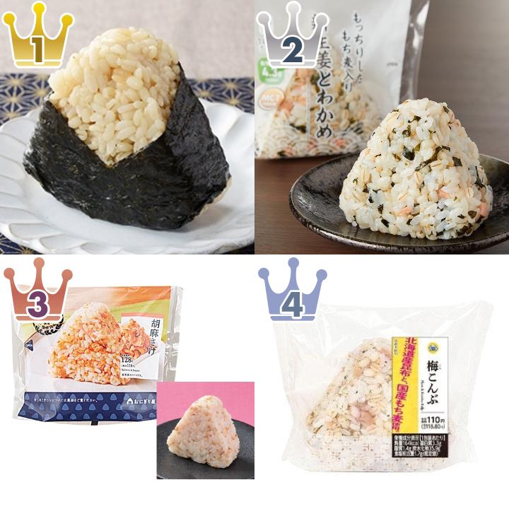 「#もち麦」の「コンビニおにぎり・コンビニ手巻寿司」のおすすめランキング